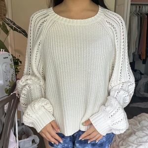 light cream knit sweater